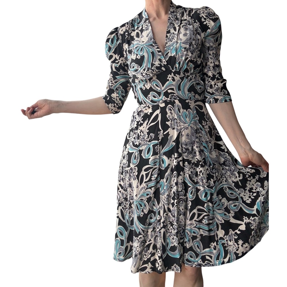 Vintage Trashy‎ Diva Ashley dress ribbons lady print rare XS